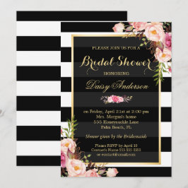 Invitación Decoración floral vintage para ducha nupcial Boda