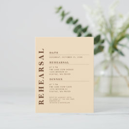 Invitación Decoración minimalista moderna beige elegante