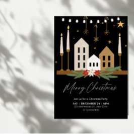 Invitación Decoración Navidad elegante Fiesta ilustrado