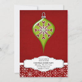 Invitación Decoración navidad (rojo)