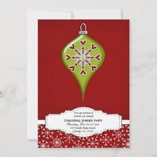 Invitación Decoración navidad (rojo)