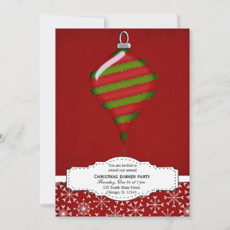 Invitación Decoración navidad (rojo)
