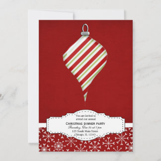Invitación Decoración navidad (rojo)