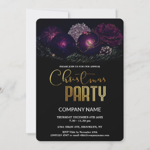 Invitación Decoración vintage de Navidades corporativos de Mo