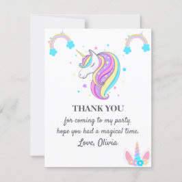 Invitación Decoraciones de la fiesta de cumpleaños de Unicorn