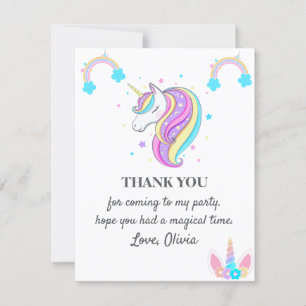 Invitación Decoraciones de la fiesta de cumpleaños de Unicorn