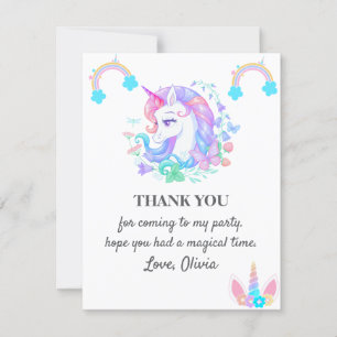 Invitación Decoraciones de la fiesta de cumpleaños de Unicorn
