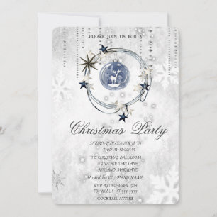 Invitación Decoraciones de Navidad con Acuarela Fiesta de Nav