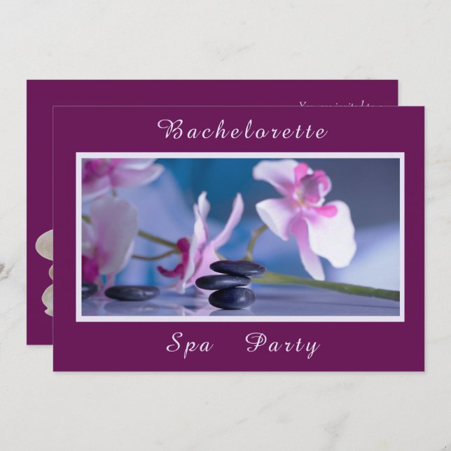 Invitación Decoraciones de Spa Día de Spa de Despedida de Sol (Anverso / Reverso)