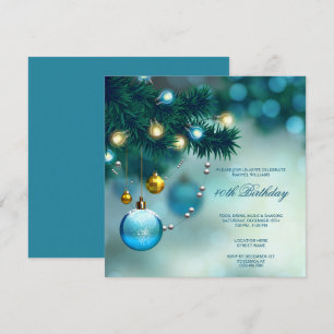 Invitación Decoraciones elegantes Navidades fiesta de cumplea