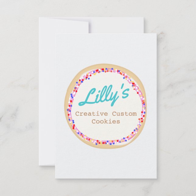 Invitación Decorador de Cupcake o Galleta Personalizado (Anverso)