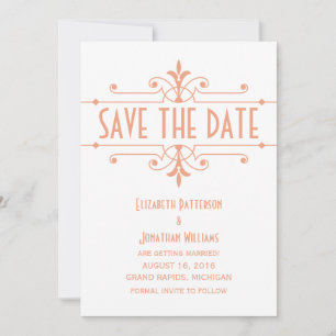 Invitación decorativa naranja v2 Fancy para guarda