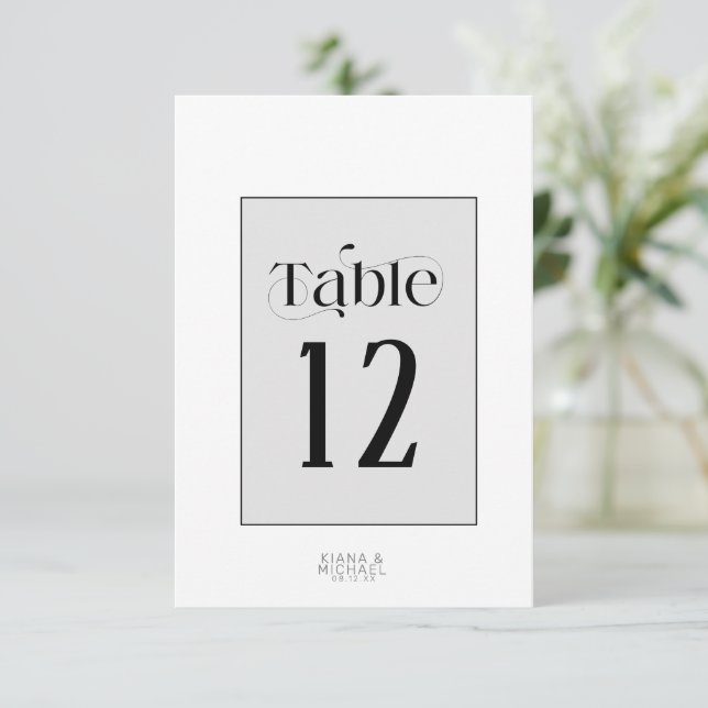 Invitación Decorativo del menú Boda moderno ID887 (Anverso de pie)