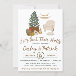 Invitación Decoremos sus pasillos, ducha nupcial de vacacione