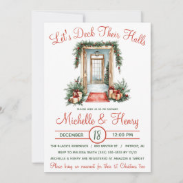 Invitación Decoremos sus pasillos, ducha nupcial de vacacione