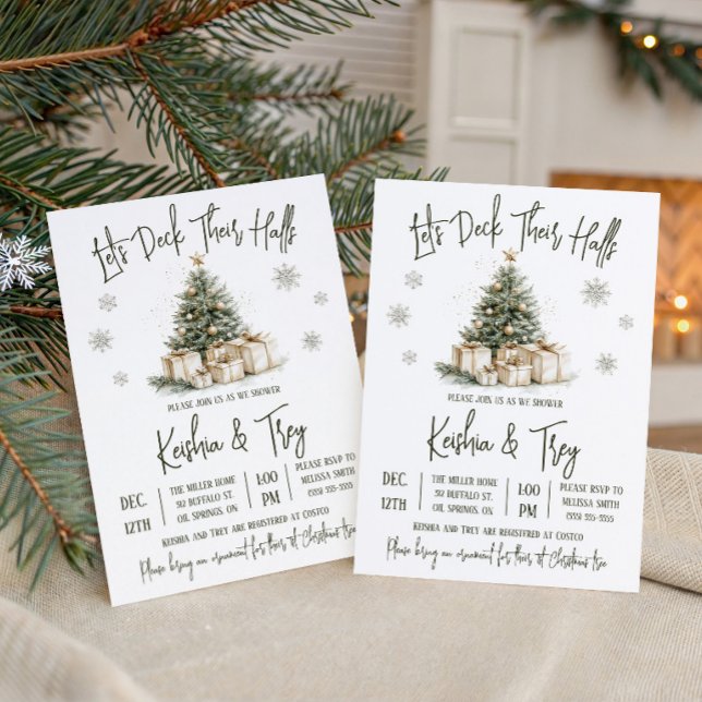 Invitación Decoremos Sus Salones, Bridal Shower Navideño (Subido por el creador)