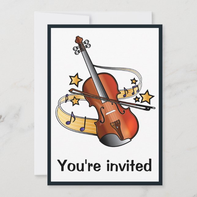 Invitación Decreto del violín con la estrella (Anverso)