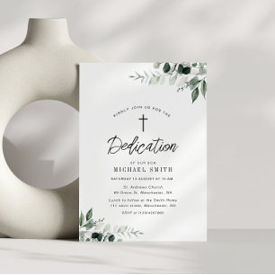 Invitación dedicación a la vegetación acuarela