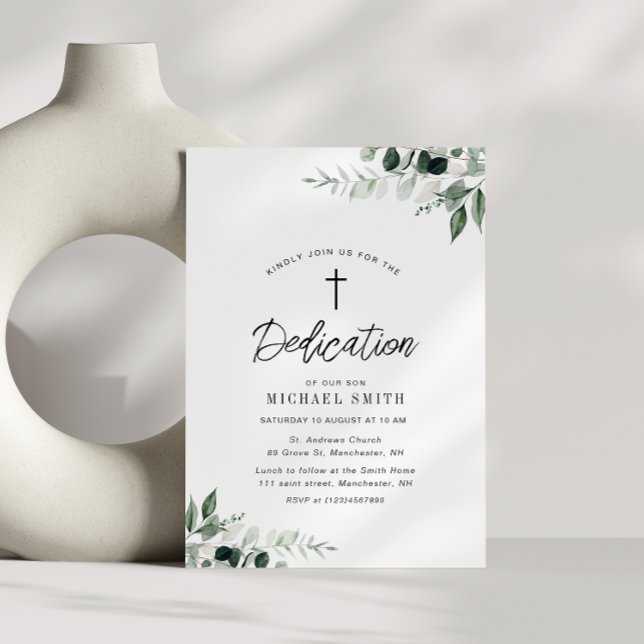 Invitación dedicación a la vegetación acuarela (Subido por el creador)