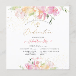 Invitación Dedicación de refrescos dulces de color de agua de