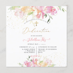 Invitación Dedicación de refrescos dulces de color de agua de
