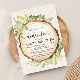 Invitación Dedicación rústica de los bosques