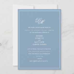 Invitación Dedicado Boda en Glacier Lake Blue