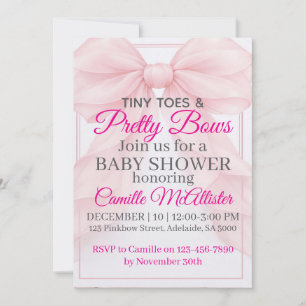 Invitación Dedos Pequeños y Lazos Bonitos