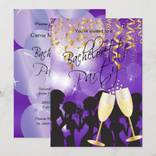 Invitación Deep Purple Bachelorette