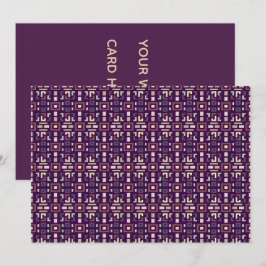 Invitación Deep Purple y Terroso Abstracto Geométrico