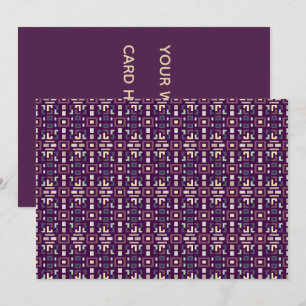 Invitación Deep Purple y Terroso Abstracto Geométrico