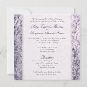 Invitación Deer Antler Damask Lilac Purple Boda