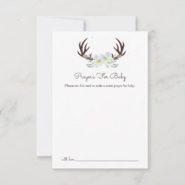 Invitación Deer Antler Reza Por El Bebé