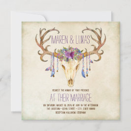 Invitación Deer Antler Southwestern Boda
