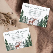 Deer Baby It's Cold Outside Boy Baby Shower