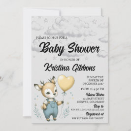 Invitación Deer Baby Shower