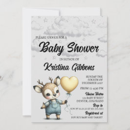Invitación Deer Baby Shower