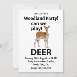 Invitación Deer Can We Play Cute Deer