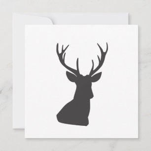 Invitación Deer Deer Silhouette Silhouette Animal Wild Postca