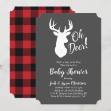 Deer Hunting Lodge Baby Shower Antlers