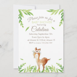 Invitación Deer Theme Baby Shower Invitation