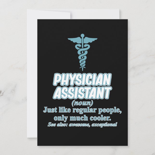 Invitación Definición de Asistente Médico Estudiantes de Medi (Anverso)