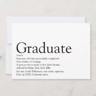 Invitación Definición de graduado moderno Fiesta de graduació