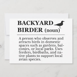 Invitación Definición de observador de aves en el patio trase
