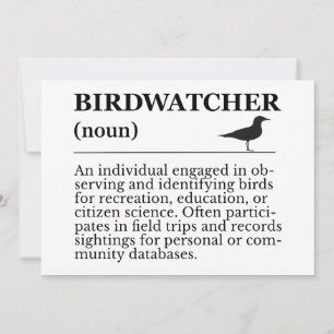 Invitación Definición de observador de aves Identificación de