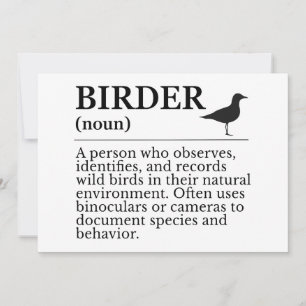 Invitación Definición de observador de aves silvestres