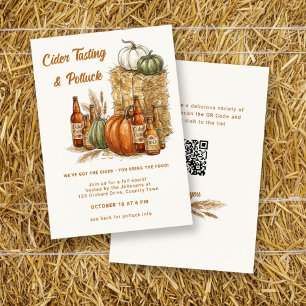 Invitación Degustación de sidra de otoño y fiesta social de h