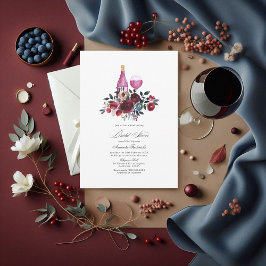 Invitación Degustación de vino de la ducha nupcial del Boho B