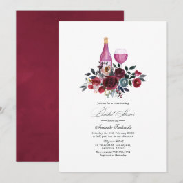 Invitación Degustación de vino de la ducha nupcial del Boho B