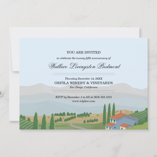 Invitación Degustación de vino o excursión por la bodega (Anverso)